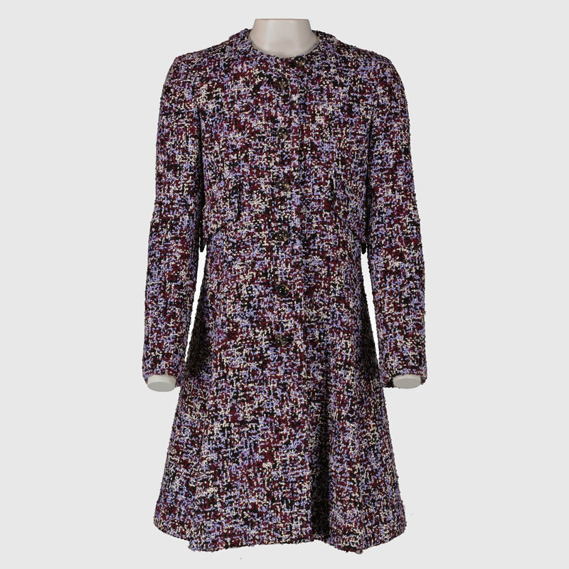 Christian Dior Tweed Long Coat - Size FR38
