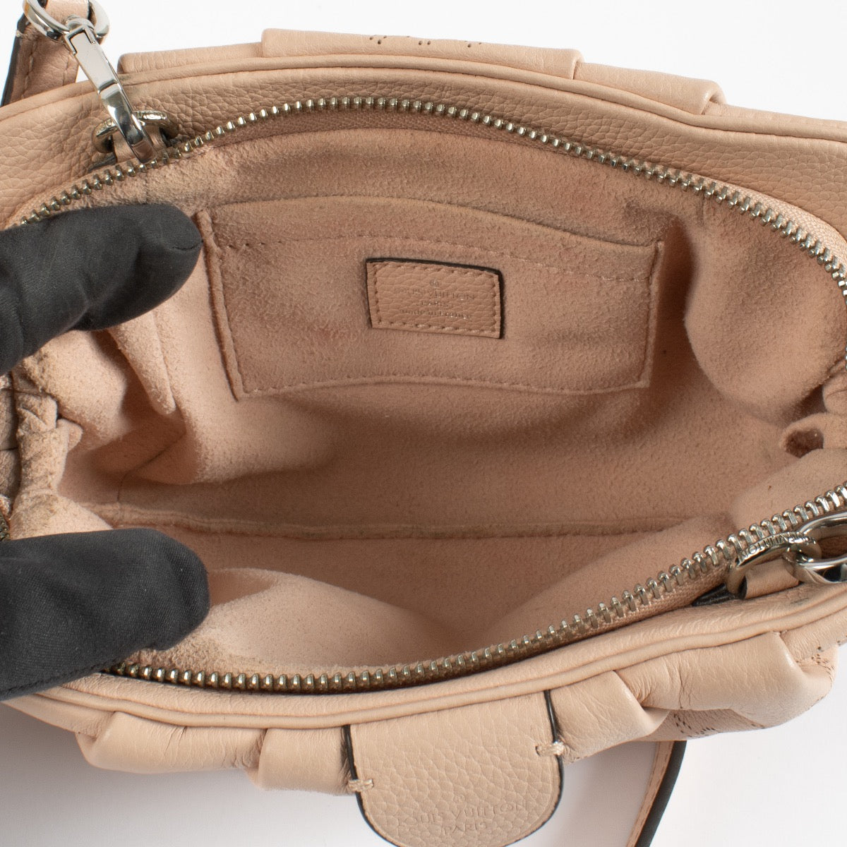 shop 100% authentic second hand Louis Vuitton Magnolia Mahina Perforated Scala Mini Pouch on Labellov.com