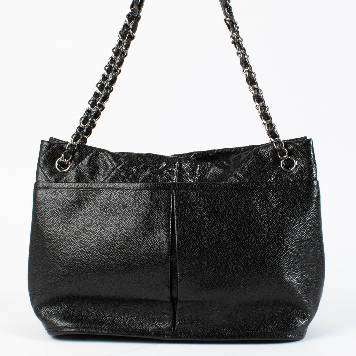 Chanel Zwart Glanzend Kaviaar Natural Beauty Tote Bag