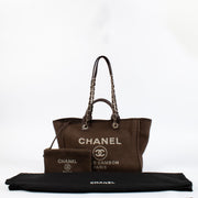 Authentic pre-loved Chanel Deauville Small Canvas Brown GHW on Labellov.com
