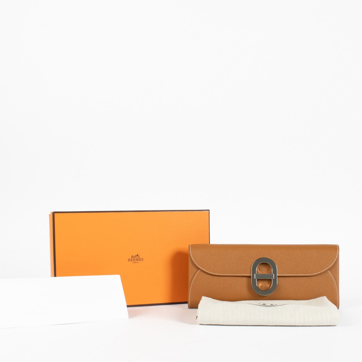 Hermès Maillon To Go Portemonnee Goud Epsom PHW