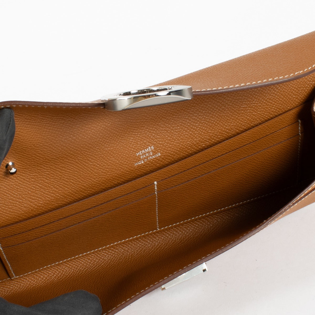 Hermès Maillon To Go Portemonnee Goud Epsom PHW