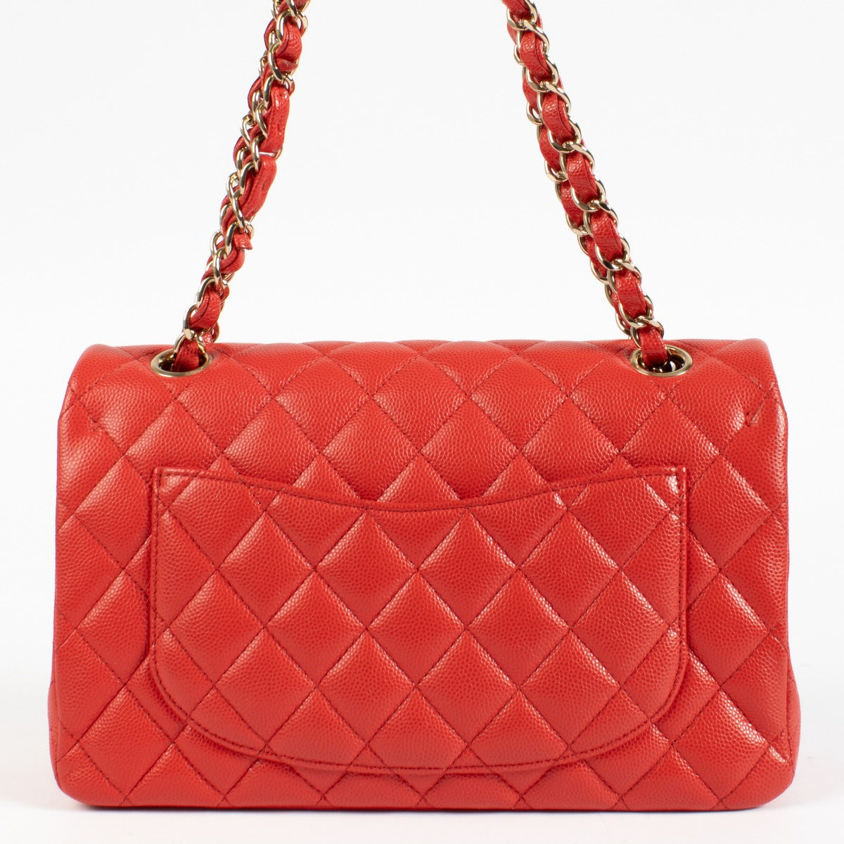 Sac à main Chanel petit modèle classique en caviar rouge