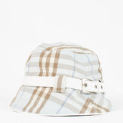 Authentic Preloved Burberry Light Blue Check Bucket Hat on Labellov.com