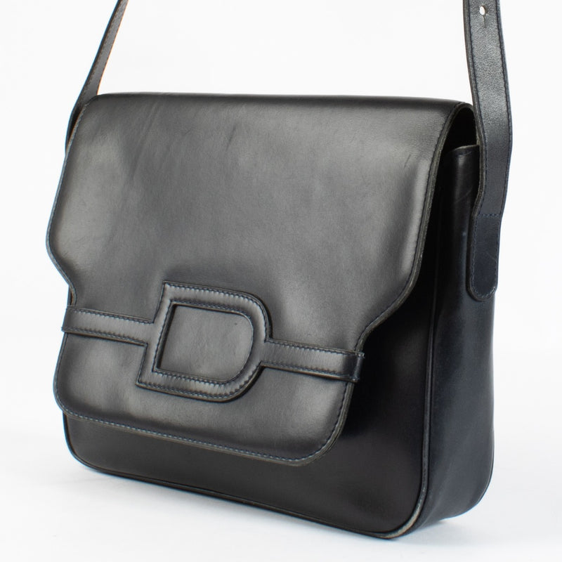 Authentic pre-loved Delvaux Blue Vintage Flap Bag on Labellov.com