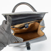 Authentic pre-loved Delvaux Blue Leather Vintage Striped Handbag on Labellov.com
