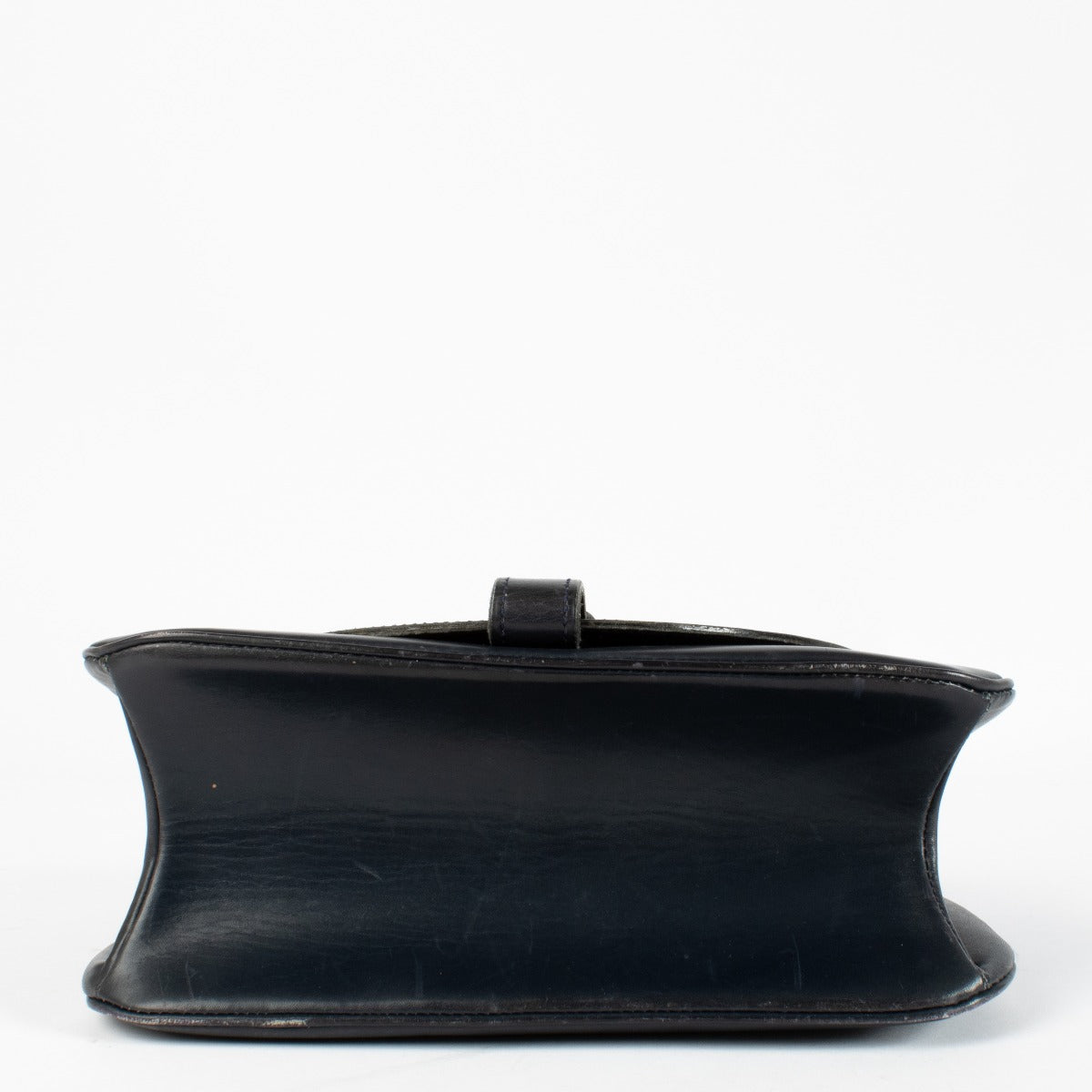 Authentic pre-loved Delvaux Blue Leather Vintage Striped Handbag on Labellov.com