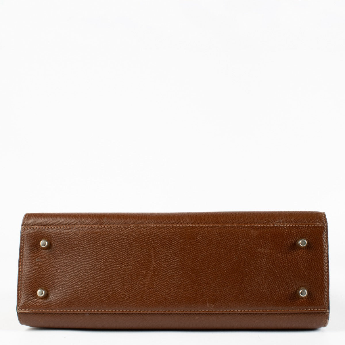 Authentic pre-loved Prada Brown Saffiano Handbag on Labellov.com