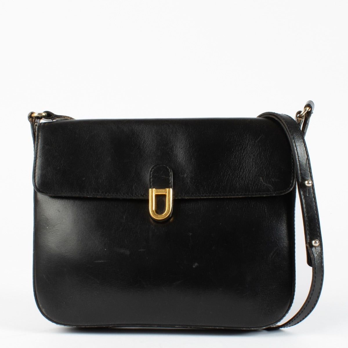Authentic preloved Delvaux Black Box Calf Crossbody Bag on Labellov.com