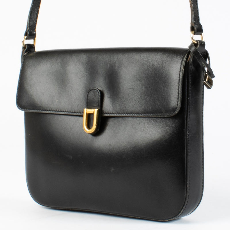 Authentic preloved Delvaux Black Box Calf Crossbody Bag on Labellov.com