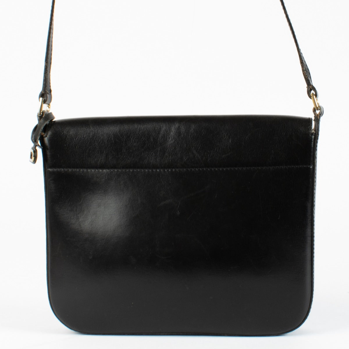Authentic preloved Delvaux Black Box Calf Crossbody Bag on Labellov.com