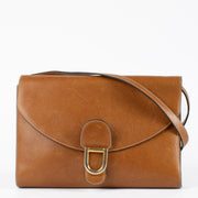Authentic preloved Delvaux Camel Gué Crossbody Bag on Labellov.com