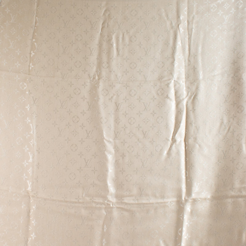 Authentic pre-loved Louis Vuitton Beige Monogram Classic Shawl on Labellov.com