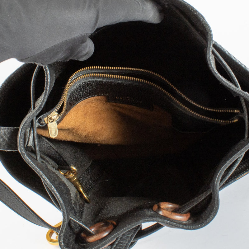Delvaux Black Vintage Bucket Bag