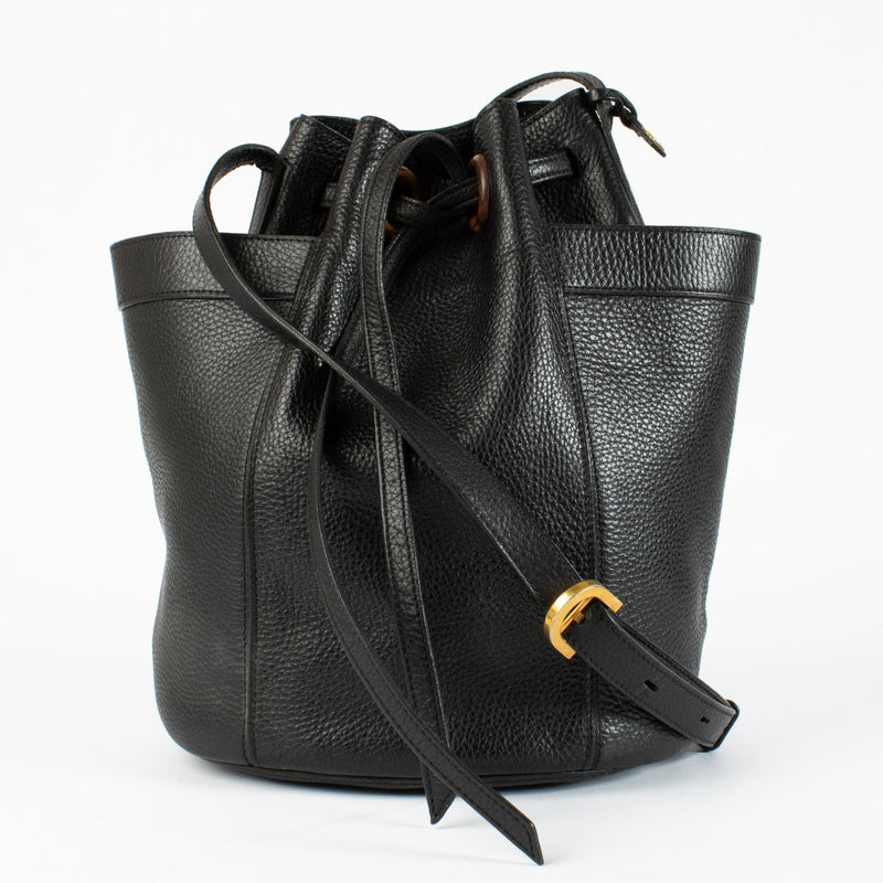 Delvaux Black Vintage Bucket Bag