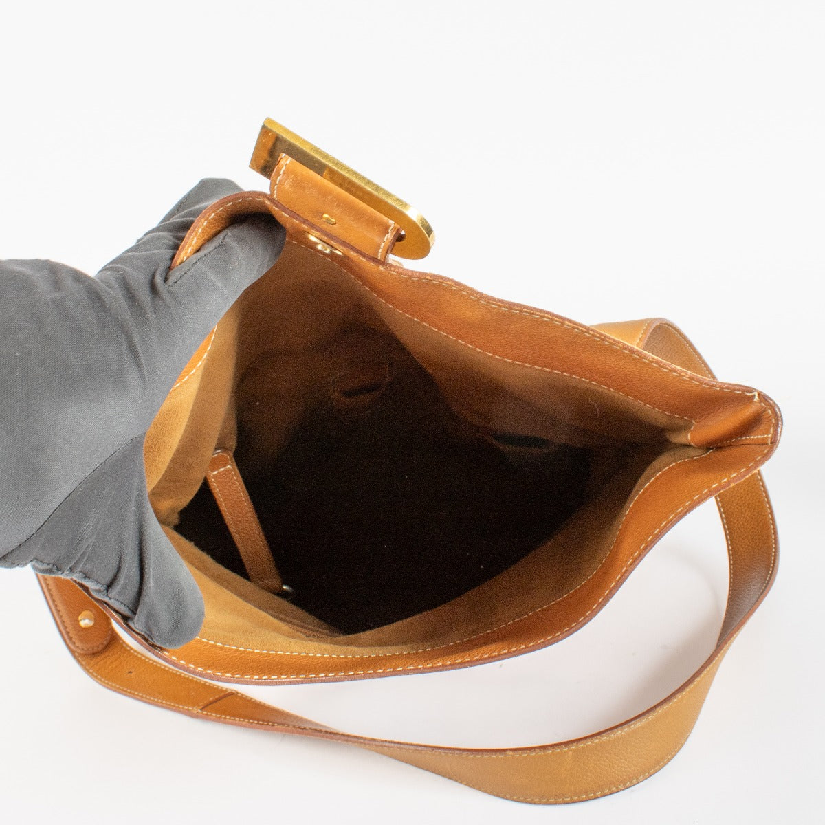 Delvaux Camel Relais Bag