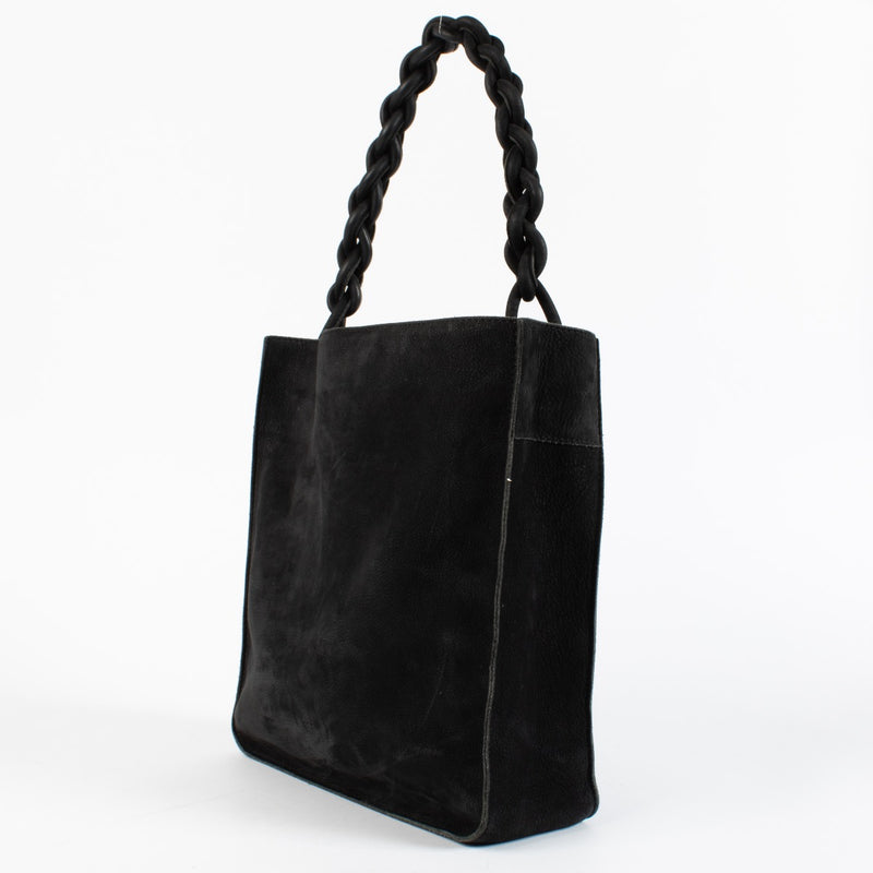 authentic preloved Delvaux Black Woven Shoulder Bag on Labellov.com