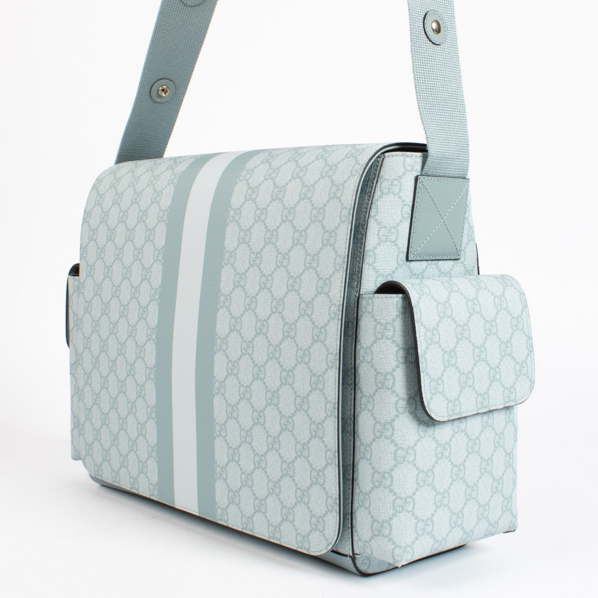 Sac à langer Ophidia GG Gucci bleu poudré