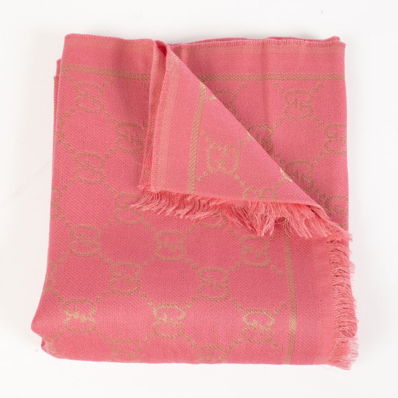 Authentic pre-loved Gucci Hot Pink GG Monogram Scarf on Labellov.com