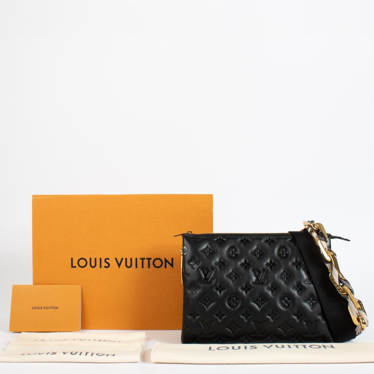 Louis Vuitton Zwarte Sjaal Coussin PM Tas