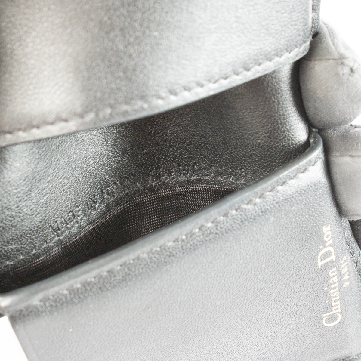 Christian Dior Black Saddle Lotus Wallet