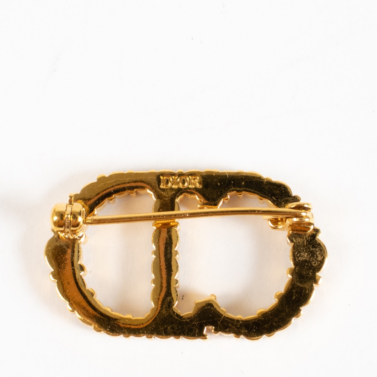 shop 100% authentic second hand Christian Dior Gold Crystal Clair D Lune Brooch on Labellov.com