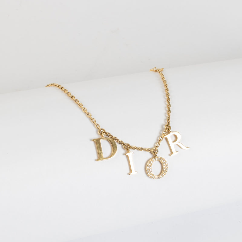 shop 100% authentic second hand Christian Dior Gold Dio(r)evolution Necklace on Labellov.com
