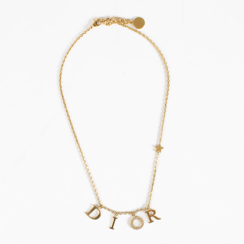 shop 100% authentic second hand Christian Dior Gold Dio(r)evolution Necklace on Labellov.com