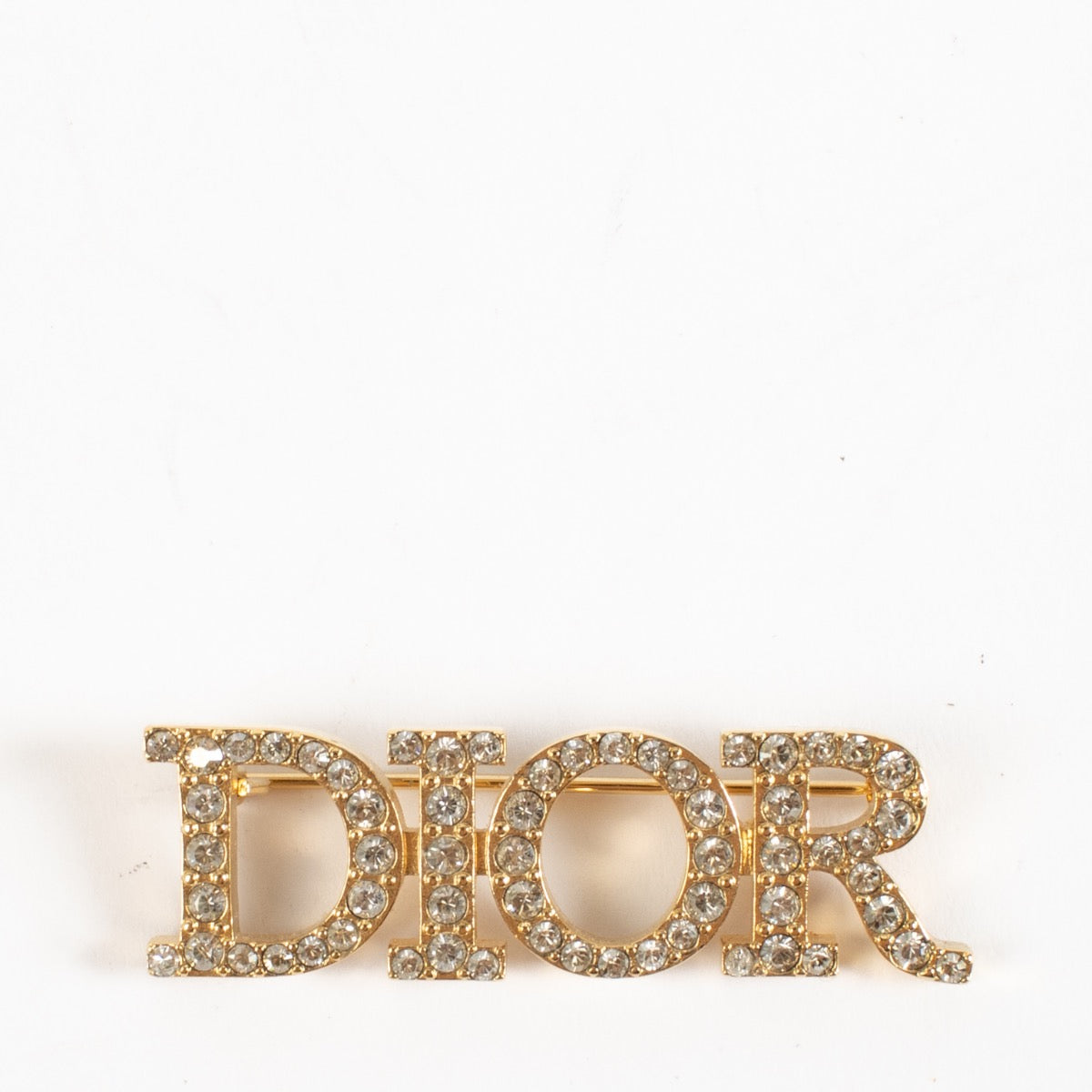 shop 100% authentic second hand Christian Dior Gold Crystal Dio(r)evolution Brooch on Labellov.com