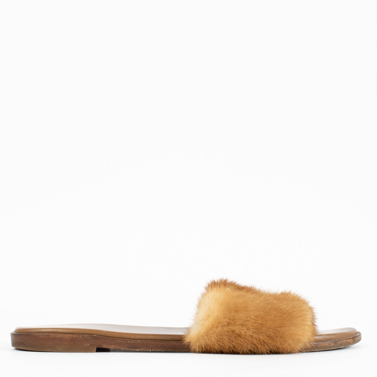 Authentic pre-loved Louis Vuitton Lock It Mink Fur Mule Sandals – Size 37 on Labellov.com