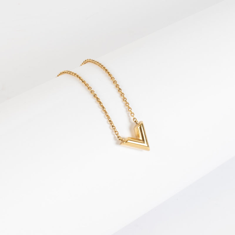 shop 100% authentic second hand Louis Vuitton Gold Essential V Necklace on Labellov.com