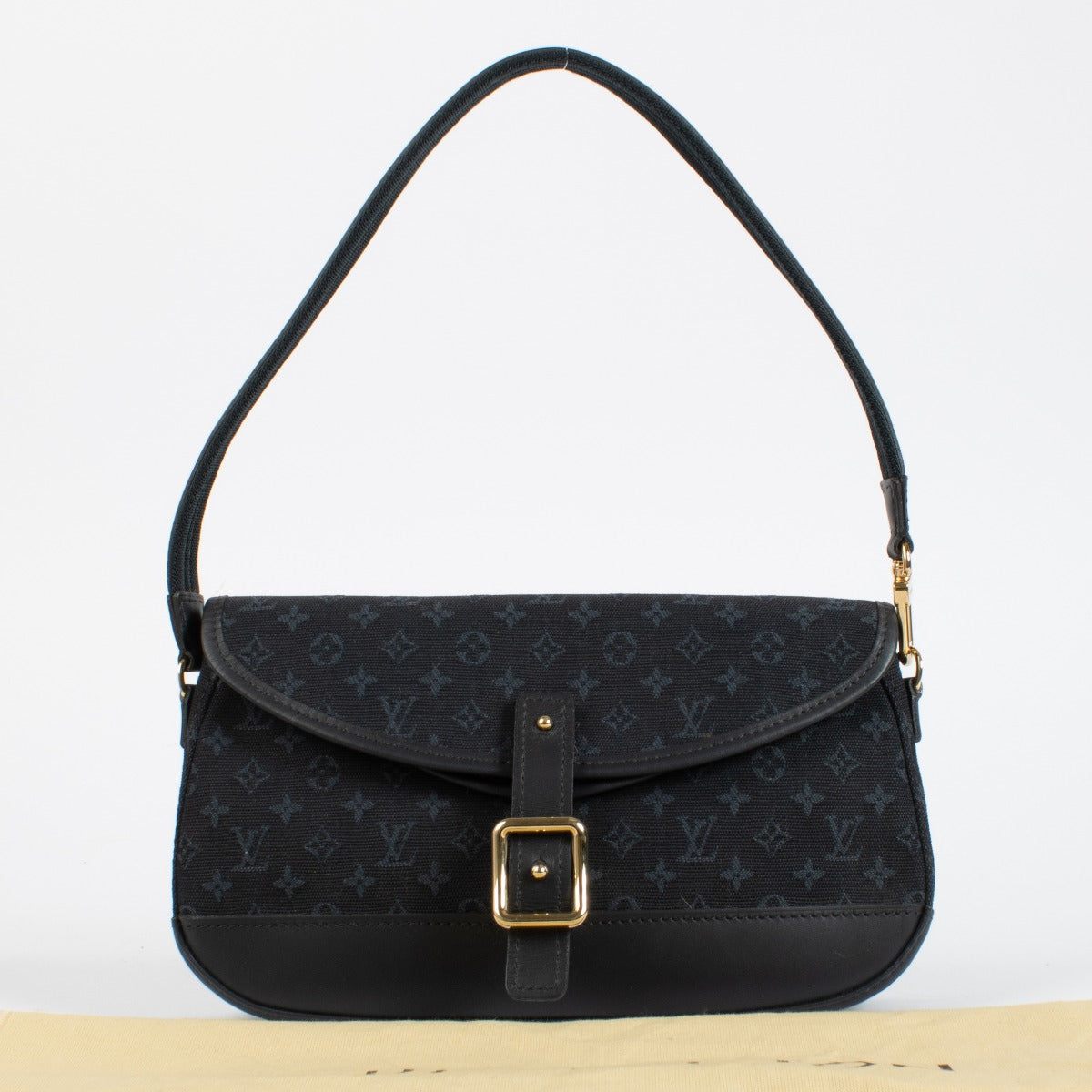 Authentic pre-loved Louis Vuitton Blue Monogram Mini Lin Marjorie Bag on Labellov.com