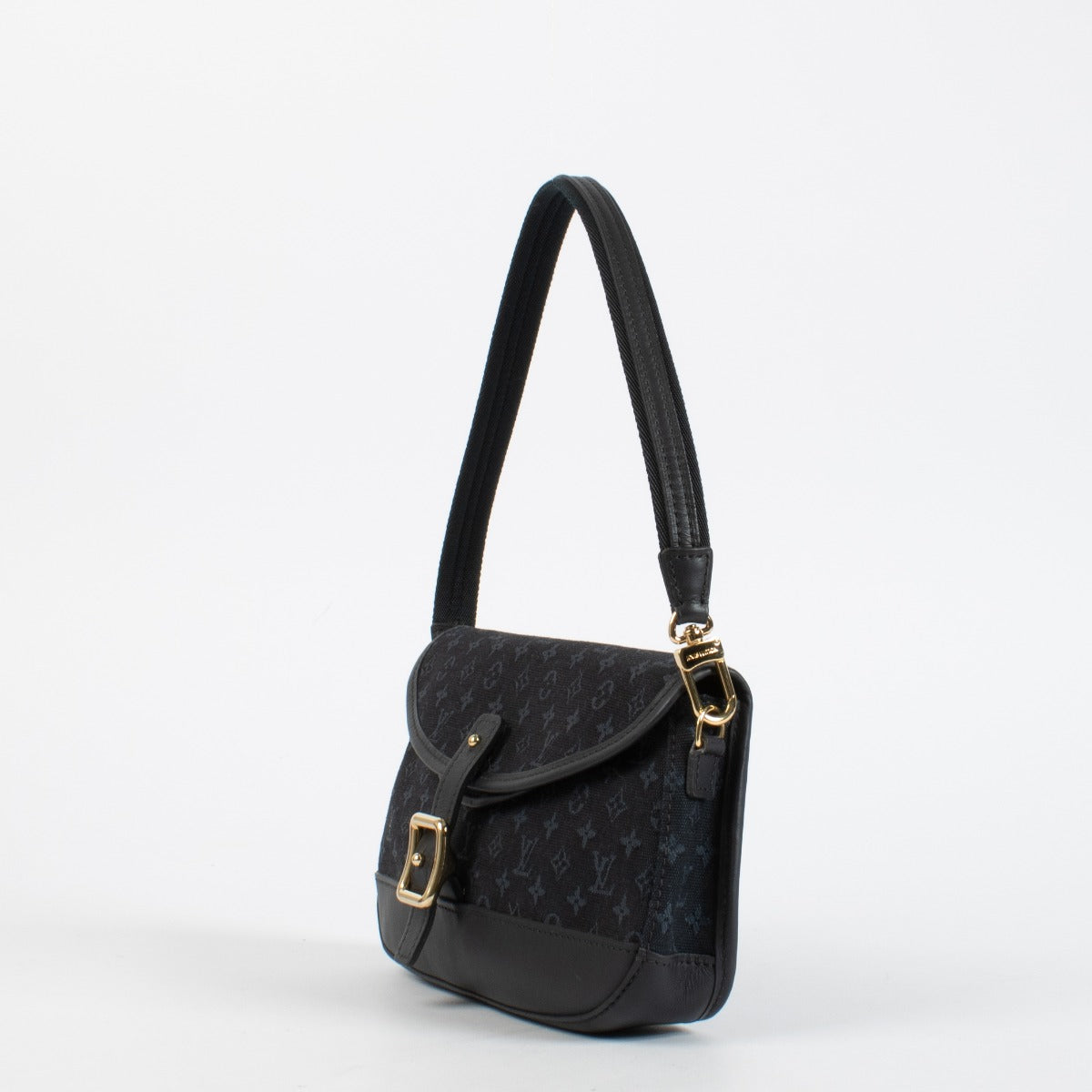 Authentic pre-loved Louis Vuitton Blue Monogram Mini Lin Marjorie Bag on Labellov.com