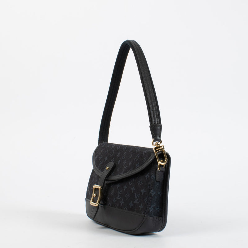 Authentic pre-loved Louis Vuitton Blue Monogram Mini Lin Marjorie Bag on Labellov.com