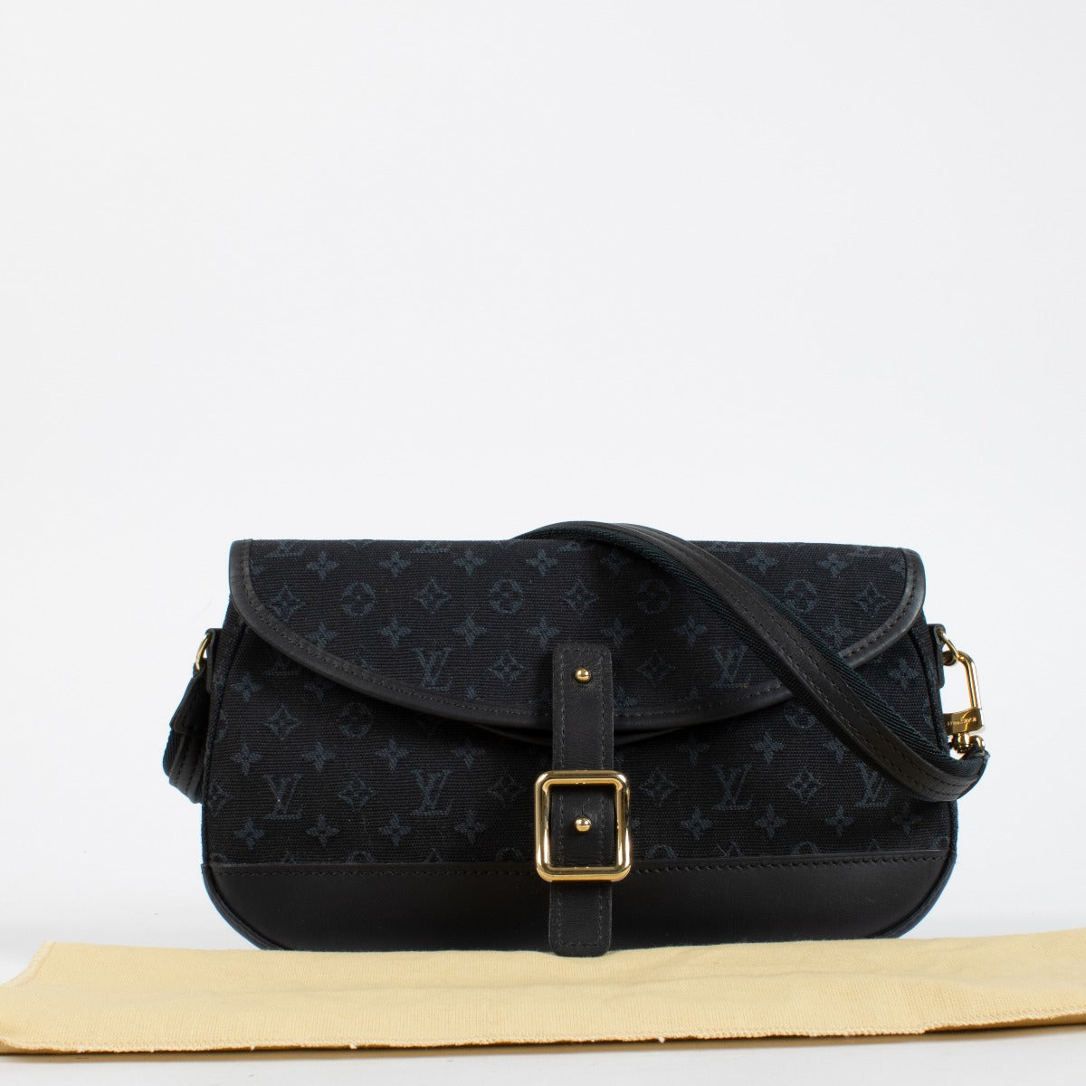 Authentic pre-loved Louis Vuitton Blue Monogram Mini Lin Marjorie Bag on Labellov.com