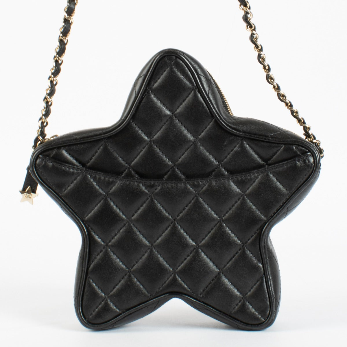 Authentic pre-loved Chanel Black Leather Star Bag on Labellov.com