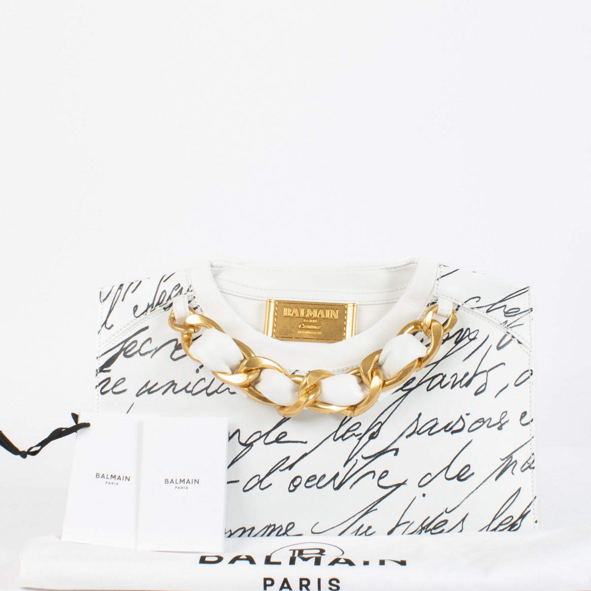 shop 100% authentic second hand Balmain Love Letter Crewneck Zipped Pouch on Labellov.com
