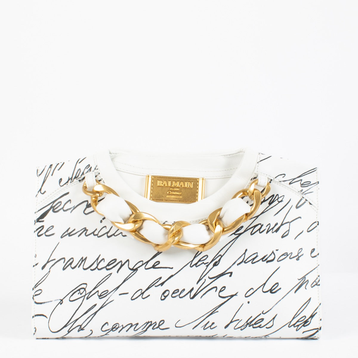 shop 100% authentic second hand Balmain Love Letter Crewneck Zipped Pouch on Labellov.com