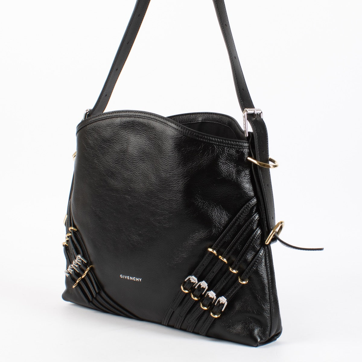 Authentic preloved Givenchy Black Medium Voyou Buckles Bag on Labellov.com