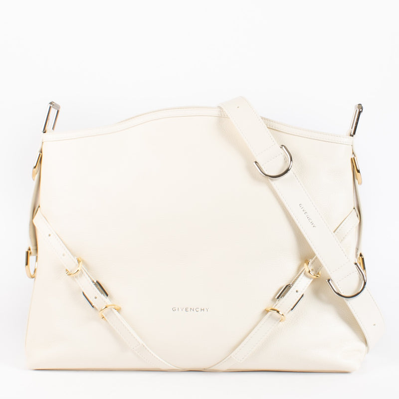 Authentic preloved Givenchy Ivory Medium Voyou Bag on Labellov.com