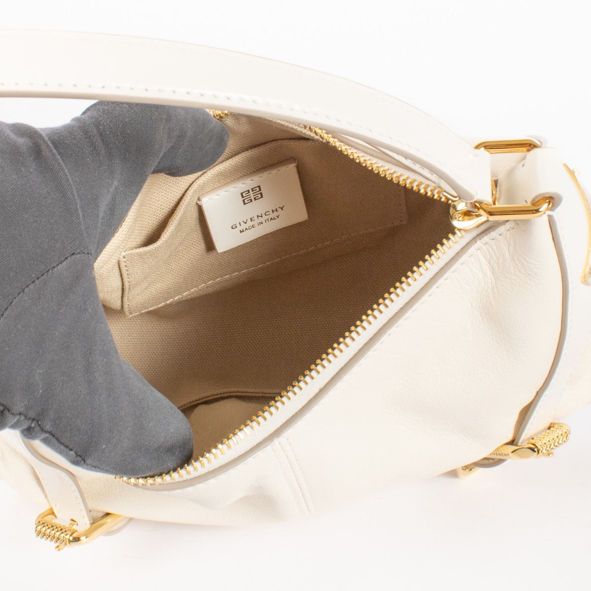 Authentic pre-loved Givenchy Ivory Voyou Harness Small Bag on Labellov.com