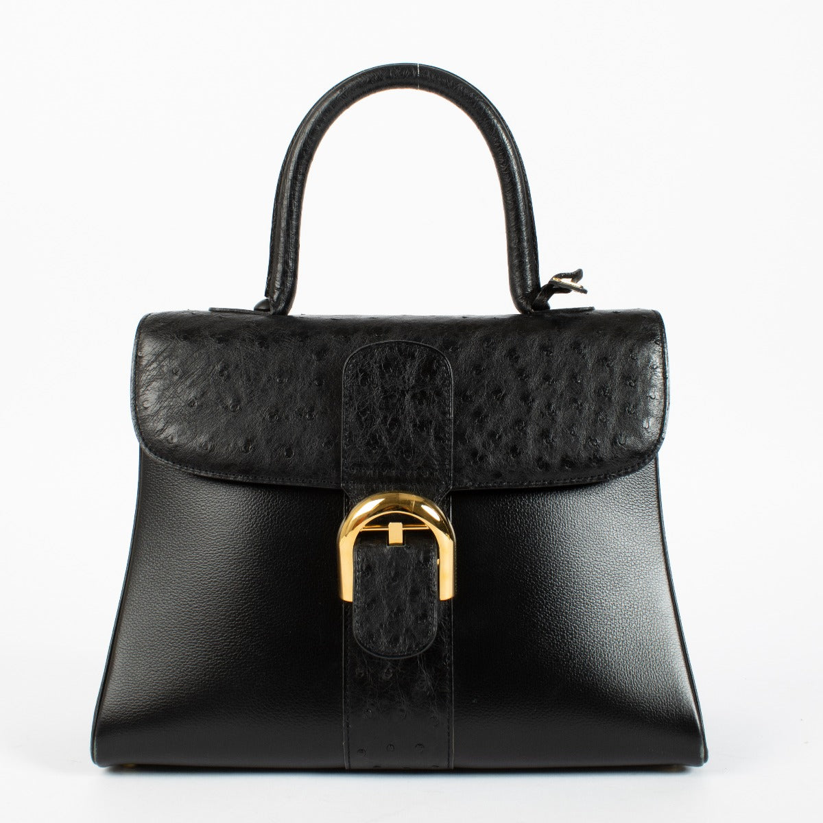 Delvaux Brillant MM en autruche noire