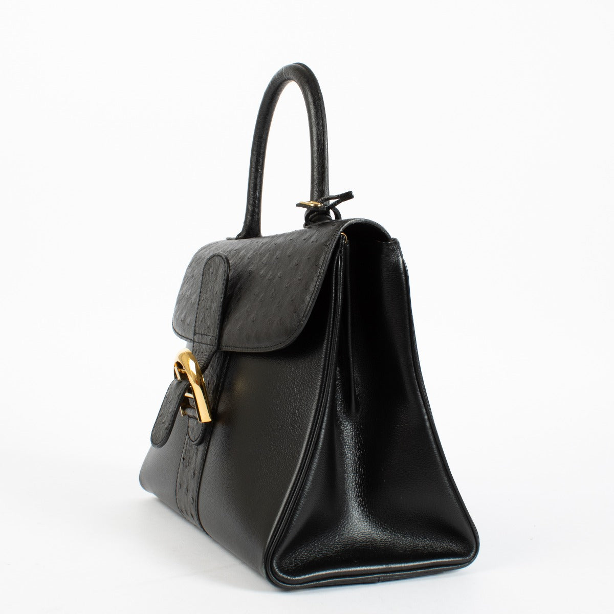 Delvaux Brillant MM en autruche noire