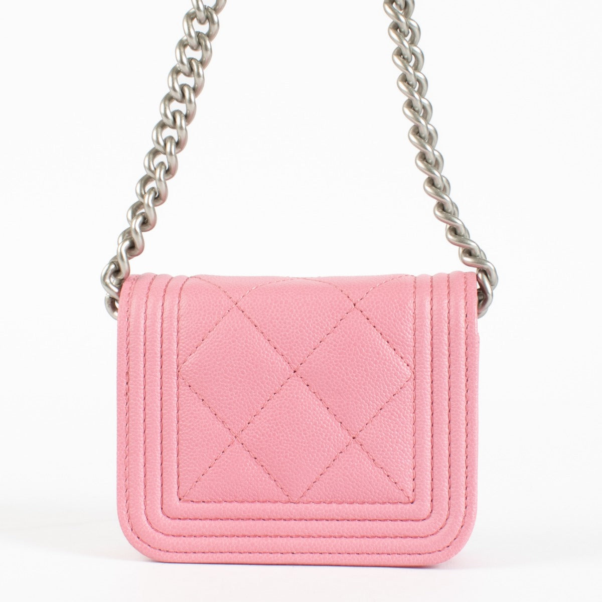 Authentic pre-loved Chanel Boy Pink Belt Bag on Labellov.com