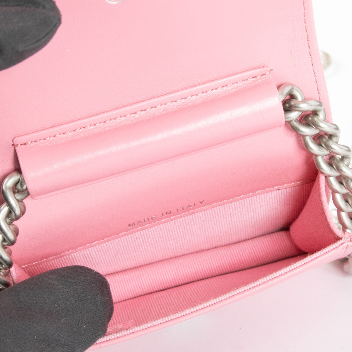 Authentic pre-loved Chanel Boy Pink Belt Bag on Labellov.com