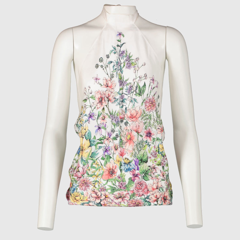 Authentic Second Hand Silky Christian Dior Flower Top – One Size Fits All on Labellov.com