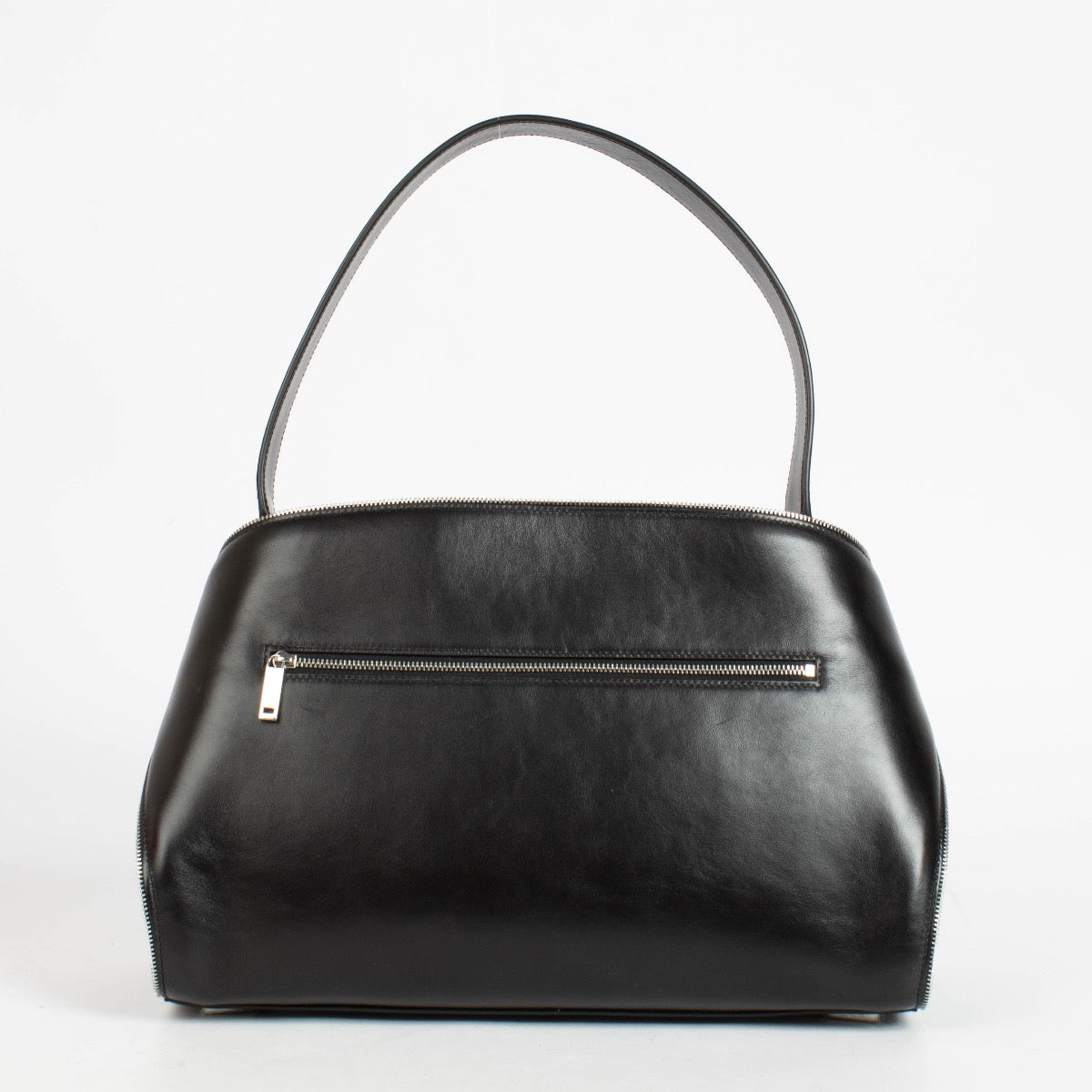 Shop the authentic Ferragamo Black Multi Zip Medium Hug Soft Bag on Labellov.com