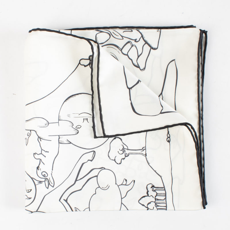 Hermès Mille et Un Lapins Silk 90 Scarf