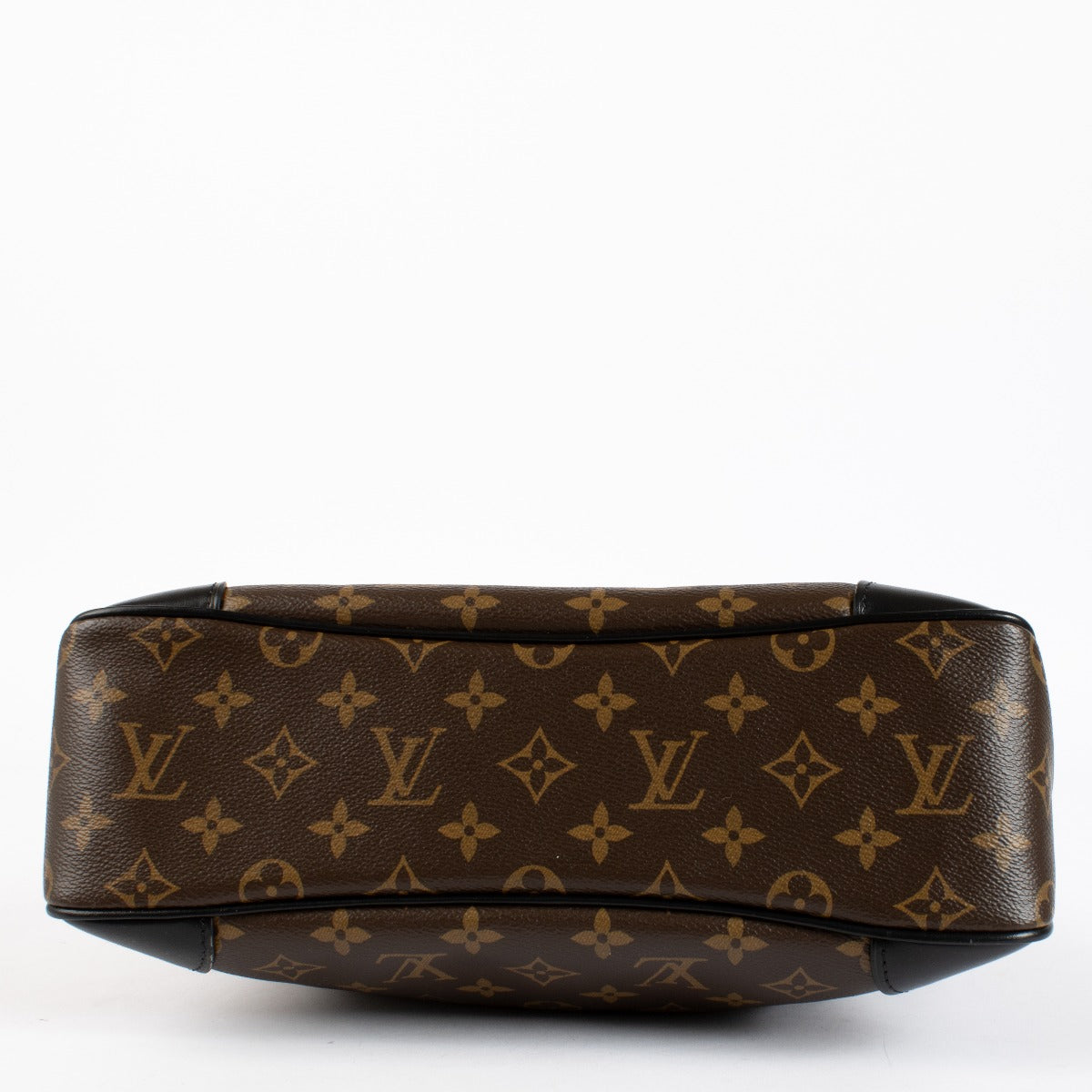 Louis Vuitton Odeon MM Monogram Canvas with black leather trim and gold-tone hardware. A chic, versatile everyday bag in excellent condition.