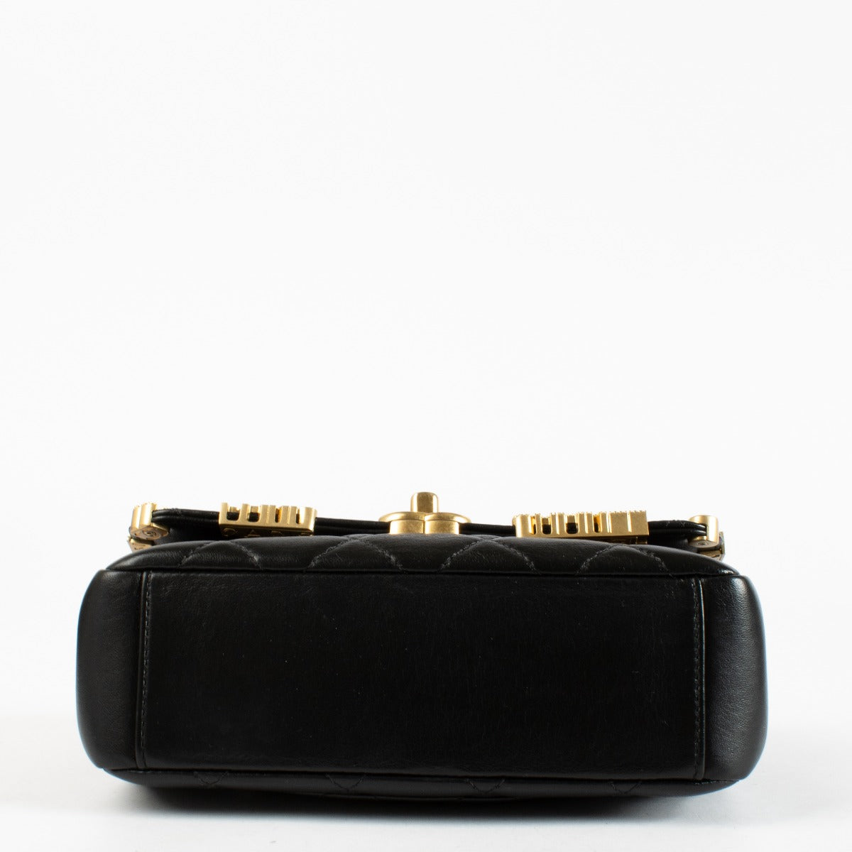 Chanel 23C Black Lambskin Monaco Mini Flap Bag